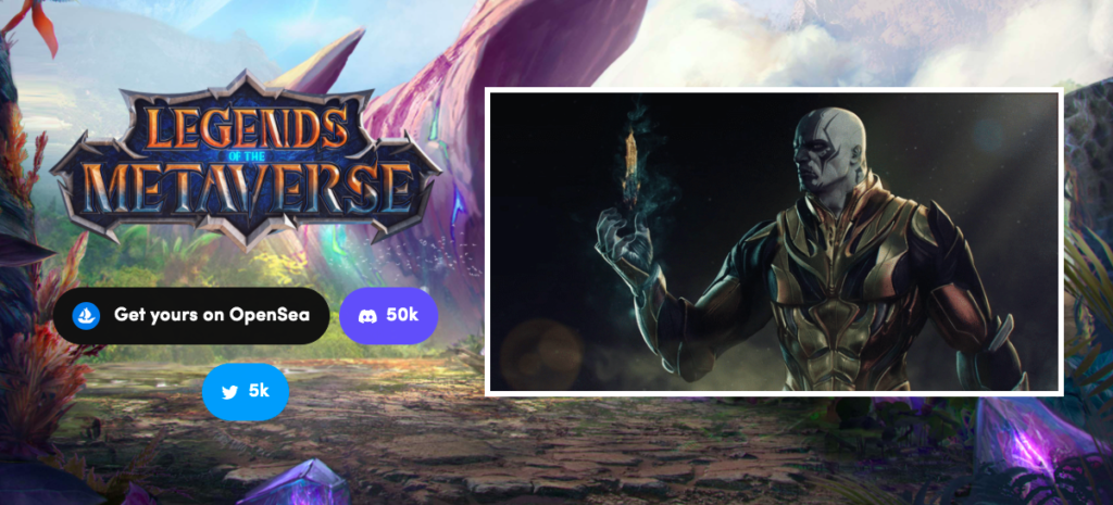 Plan de Leyendas del Metaverso para un juego de mundo abierto NFT Evening