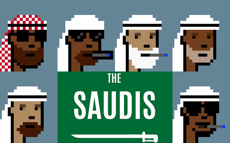 imágenes de NFT de la colección Saudis