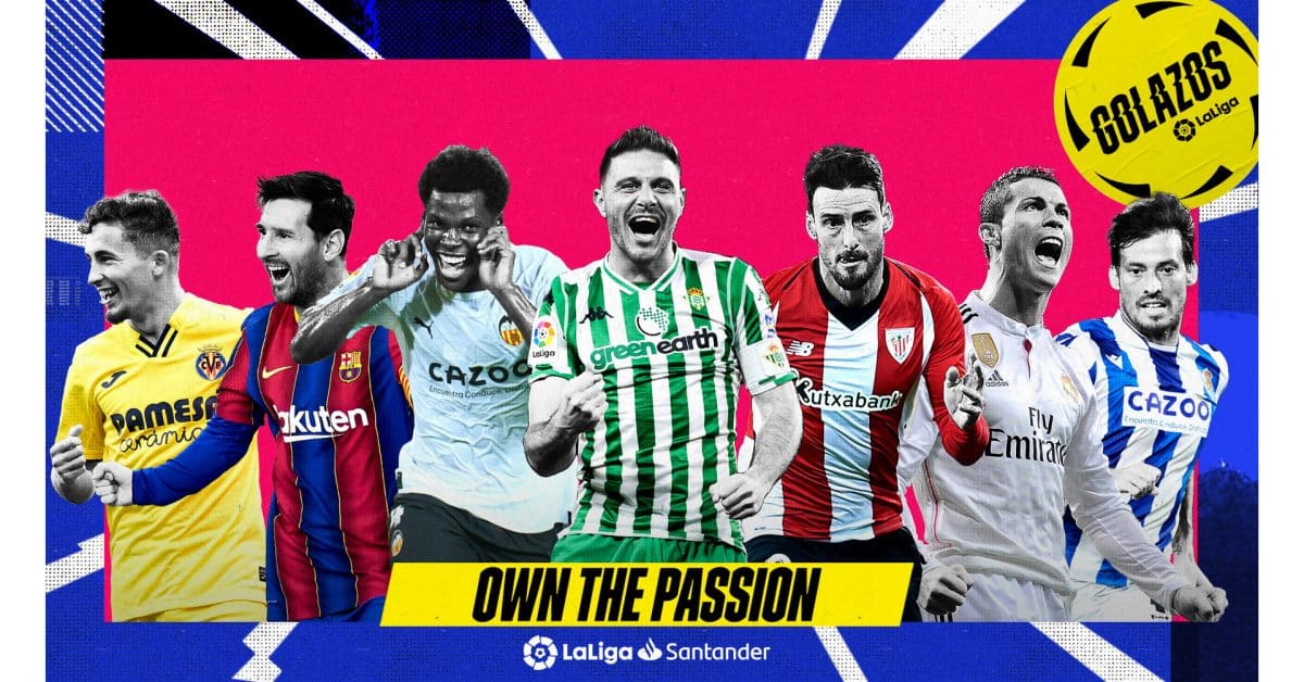 gráfico con 7 de los mejores futbolistas de LaLiga