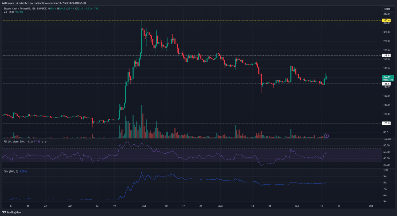 Bitcoin Cash aumenta un 13%: ¿se está preparando un repunte?
