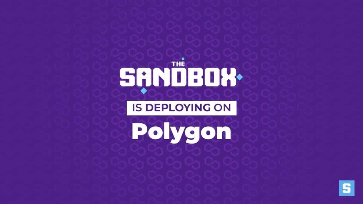 Imagen de los logotipos de The Sandbox y Polygon Bridge.