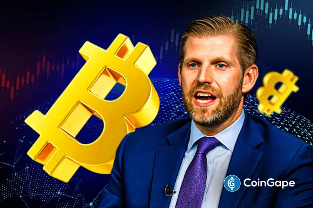 Eric Trump dice que ahora es un buen momento para comprar Bitcoin en medio de las criptomonedas