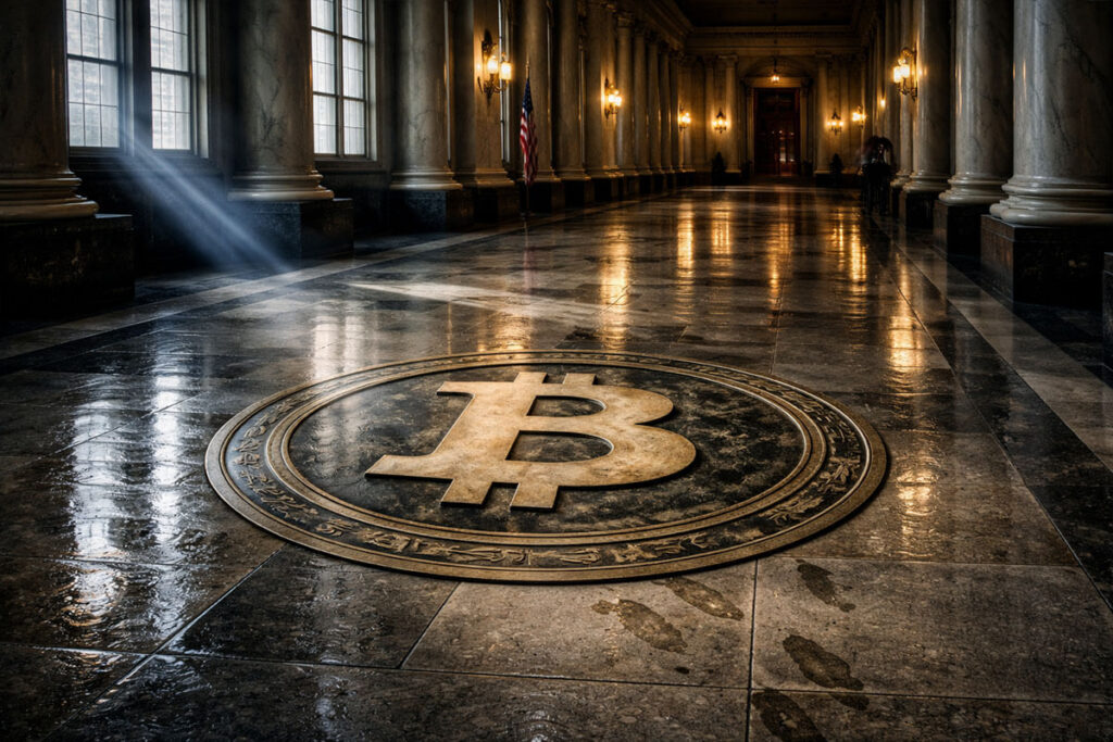 Sleek illuminated bridge extending into the night from a Cardano symbol platform, representing Midnight’s privacy layer aiming to expand the network’s reach