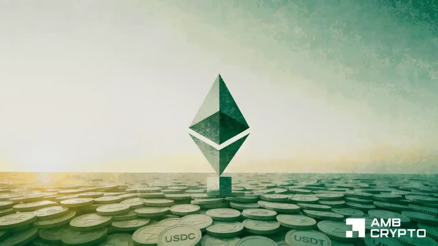Ethereum posee el 55% de las monedas estables, pero ETH cotiza por debajo de los 2,400 dólares: ¿justificado?