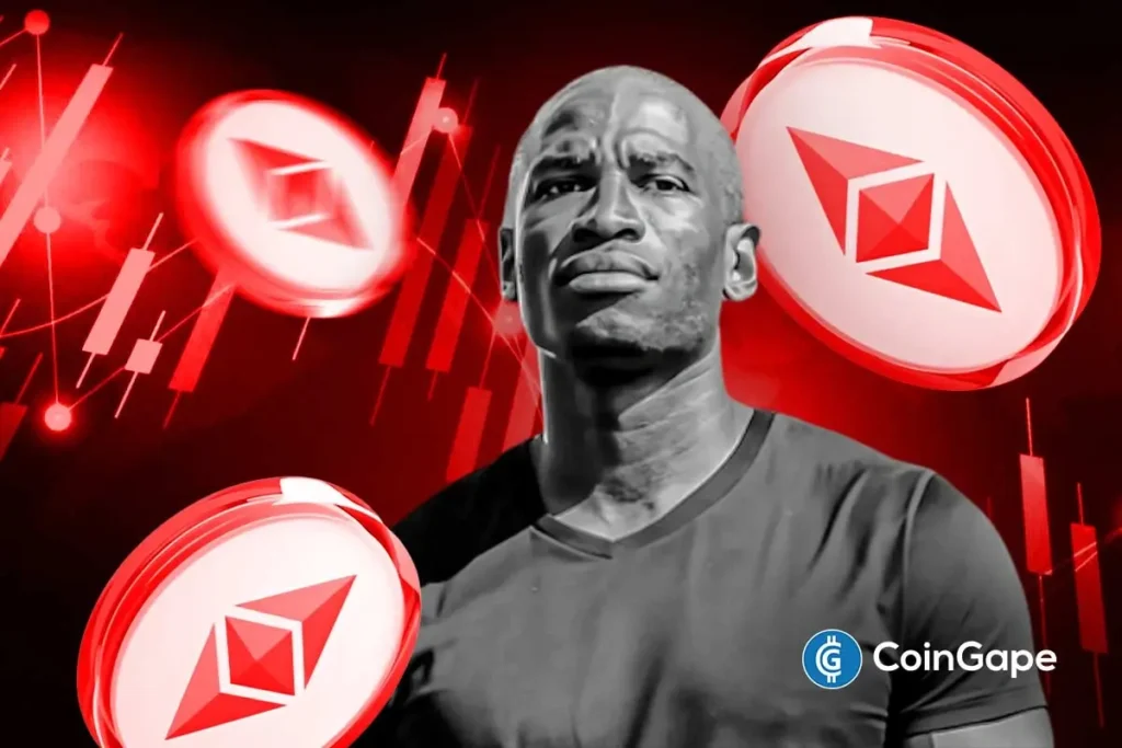 Arthur Hayes se deshace de 6K Ethereum con pérdidas mientras ETH lucha cerca de $ 1,700
