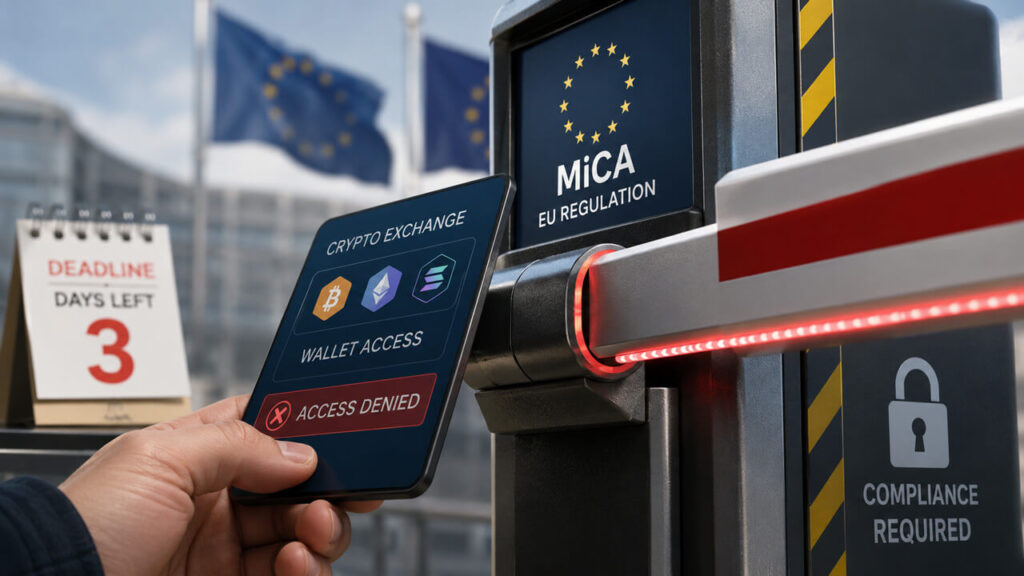 Millones de usuarios de criptomonedas de la UE se enfrentan a un corte de intercambio a medida que la fecha límite de MiCA llega en unos días Millions of EU crypto users face exchange cutoff as MiCA deadline hits in days
