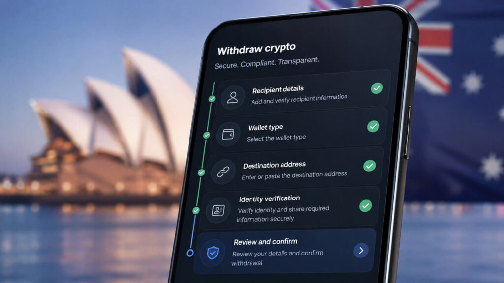 Las nuevas reglas de transferencia de criptomonedas de Australia para hacer que los retiros de divisas pasen por controles de identidad Las nuevas reglas de transferencia de criptomonedas de Australia para hacer que los retiros de divisas pasen por controles de identidad