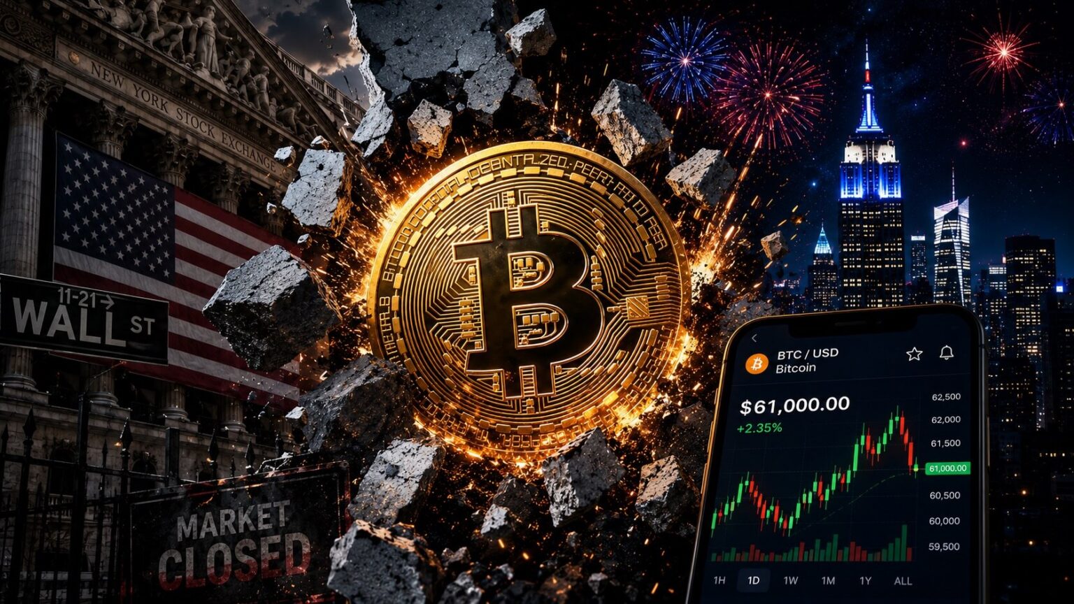 Freedom Money de Bitcoin establecerá el punto de referencia de liquidez del Día de la Independencia mientras Wall Street cierra
