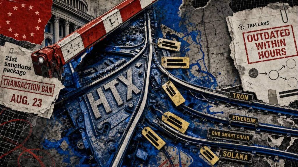 La UE amplía la represión del HTX a medida que la red criptográfica vinculada a Rusia sigue cambiando sus rieles financieros