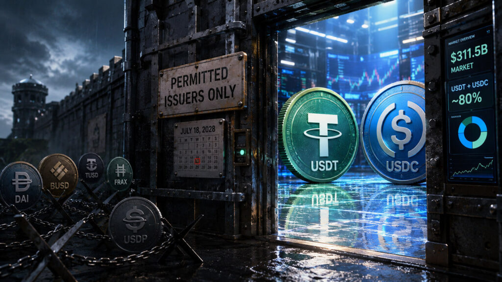 GENIUS legalizó las monedas estables, el 18 de julio decide qué monedas estables siguen siendo competitivas GENIUS Act permitted stablecoin issuers as USDC and USDT compete after new US stablecoin rules take effect.
